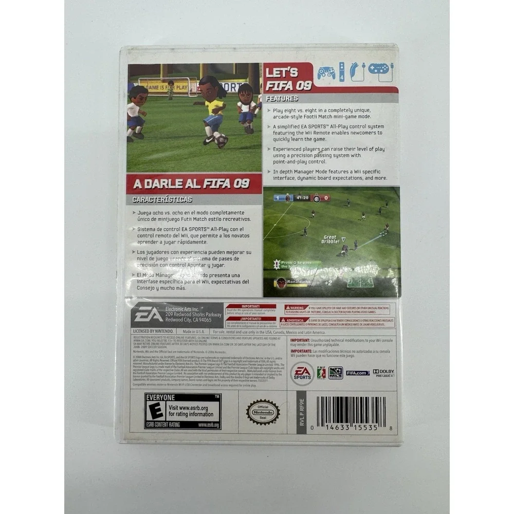FIFA Soccer 09 All-Play Nintendo‎ Wii Video Game With Manual EA Sports